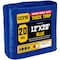 Core Tarps Heavy Duty Tarp, 20 ft L x 0.5 mm H x 12 ft W, 20 Mil, Blue, Polyethylene CT-705-12X20 - alternate 1